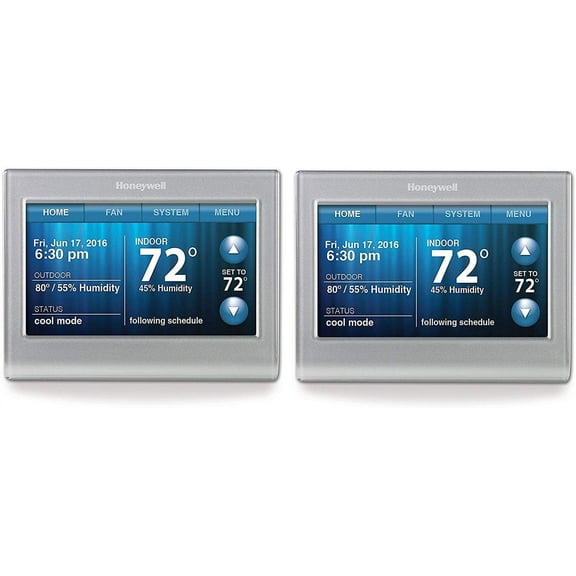 Honeywell RTH9580 Wi-Fi Touchscreen Smart Thermostat - 2 pk
