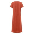 thumbnail image 4 of Robe Midi Décontractée à Manches Courtes et Col Rond pour Femmes avec Poches, 4 of 5