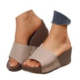 thumbnail image 1 of Dakaela Sandales Compensées à Plateforme pour Femmes, Bout Ouvert, à Enfiler, Mules à Talon en Liège, Chaussures d'Été Confortables, 1 of 7