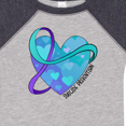 thumbnail image 4 of Inktastic Suicide Prevention Awareness Purple and Teal Heart Ribbon Boys or Girls Baby Bodysuit, 4 of 5