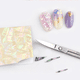 thumbnail image 4 of Bienvenido Papel de uñas Papel de vidrio roto Película de uñas Pegatinas holográficas para uñas Calcomanías de uñas láser Decoración de uñas DIY para mujeres y niñas, 4 of 5