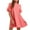 Pink womens dresses, variant on Wycnly Womens Dresses Ruffle Sleeve Loose Swing Tunic Short Dresses Casual Solid V-Neck Short Sleeve Mini Summer Dress Sky Blue s Under $5