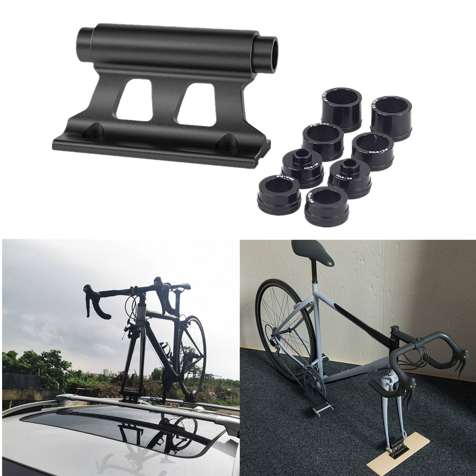 Compact Car Roof Bike Holder Fork Mount Block Rooftop Bicycle Carrier Rack 