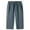 Dark Gray, variant on Capri Pants for Men Elastic Waist Solid Color Capris with Pockets Relaxed Fit Wide Leg Pants