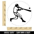 thumbnail image 2 of Baseball Player Batter Hitting Ball Rubber Stamp for Scrapbooking Crafting Stamping - Large 1-1/4 Inch, 2 of 7