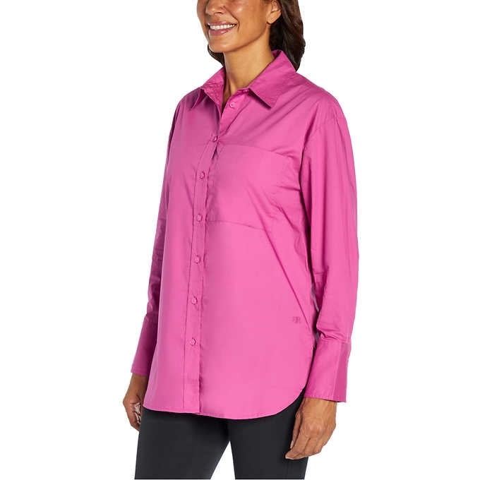 banana republic long sleeve dress shirts Banana Republic Women's Silky Cotton Long-Sleeve Button-Down Shirt Black Size S