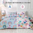 thumbnail image 3 of Btargot 5PCS Reversible Blue Rainbow Comforter Set Twin Girls Colorful Rainbow Bed-in-a-Bag Bed Set, 3 of 14