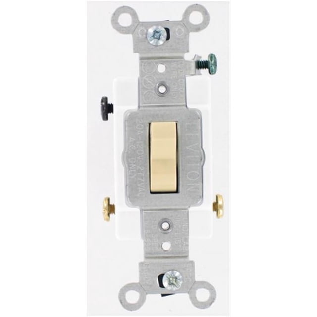 Leviton Mfg S03-CS320-2IS Ivory Commercial Grade 3-Way AC Quiet Switches Toggle