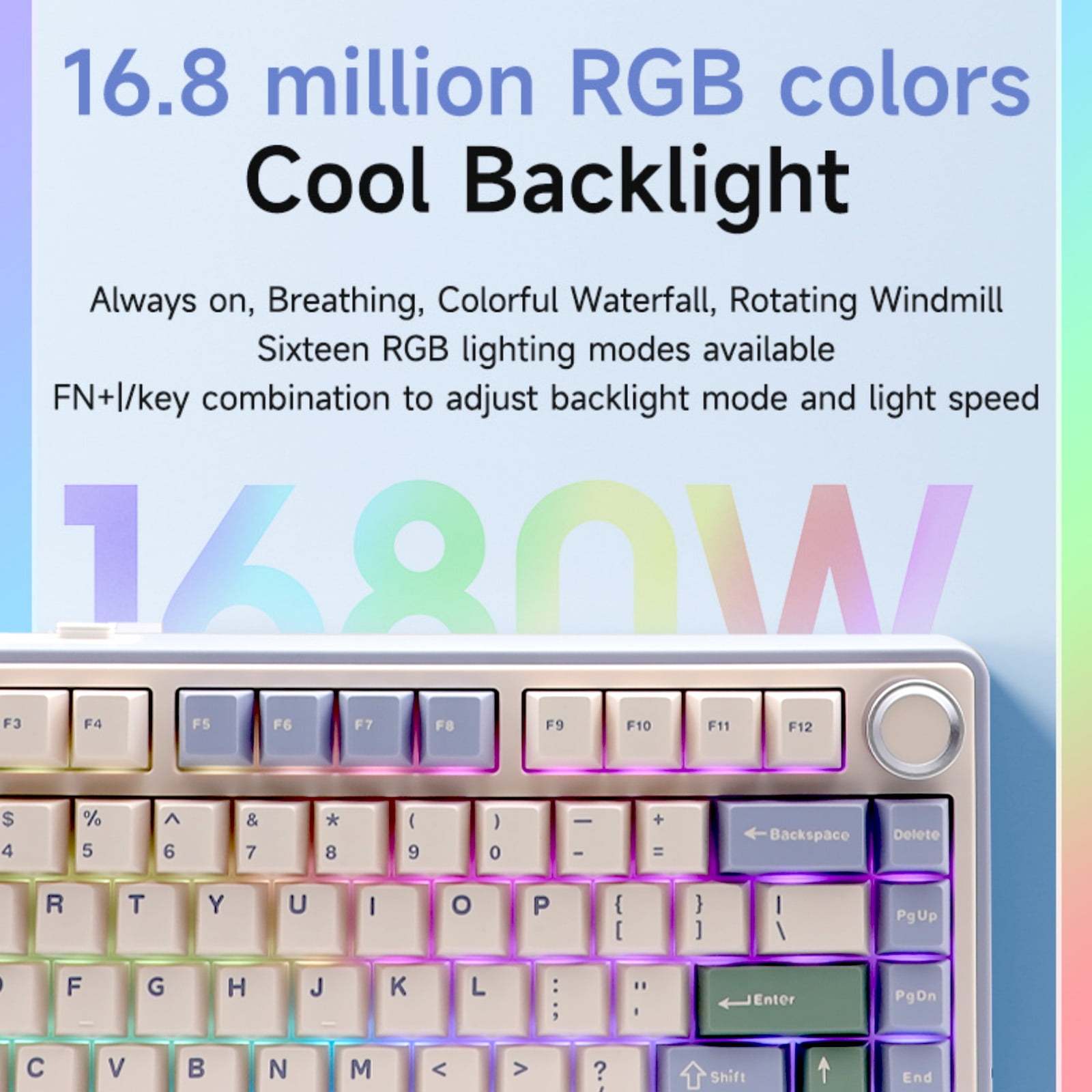 AULA F75 Wireless Mechanical Keyboard, Cedar Green, Tri-Mode, 81 Keys, Hot-Swappable Reaper Switches, RGB Backlit, Compact Layout, For PC/Laptop