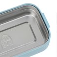 thumbnail image 2 of Boîte à lunch Bento en acier inoxydable 316, capacité de 700 ml, étanche, passe au micro-ondes, pour l'école et le bureau, bleu ciel, 2 of 4