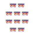 thumbnail image 2 of Sonducket Gafas de fiesta temáticas, accesorios divertidos para fotos, decoración, amor, orgullo, carnaval, Iris, gafas de cristal, accesorios, Cuadrícula de letras 10Conjunto, 2 of 6