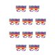 thumbnail image 2 of Sonducket Gafas de fiesta temáticas, accesorios divertidos para fotos, decoración, amor, orgullo, carnaval, Iris, gafas de cristal, accesorios, Cuadrícula de letras 10Conjunto, 2 of 6