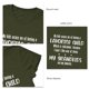 thumbnail image 4 of Camiseta con el alfabeto para mujer con cita peculiar, cuello redondo, mangas cortas, verde OD, fuente blanca, XXL Camiseta favorita para niños, 4 of 5