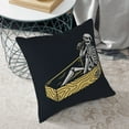 thumbnail image 6 of Square Decorative Throw Pillow Covers with Core, Coffin Skull Print Throw Pillows for Couch Sofa Bed Home Decor, 16"x16", 6 of 9
