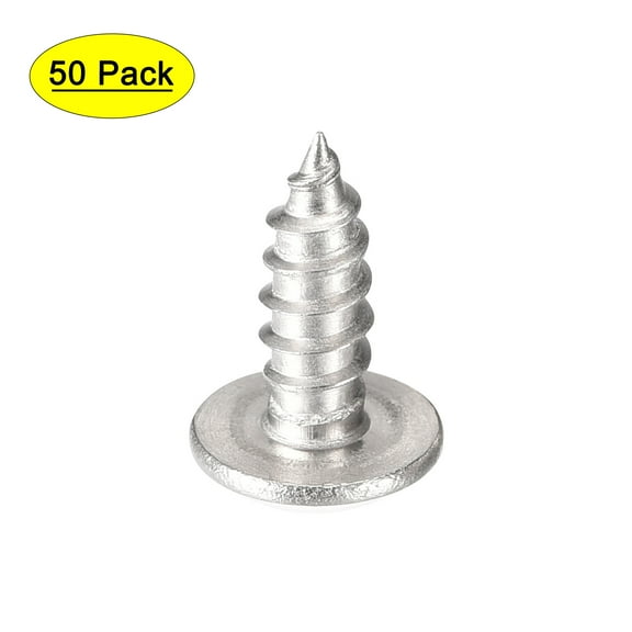 Uxcell #6 x 3/8" 304 Stainless Steel Phillips Head Self Tapping Screws 50 Pack