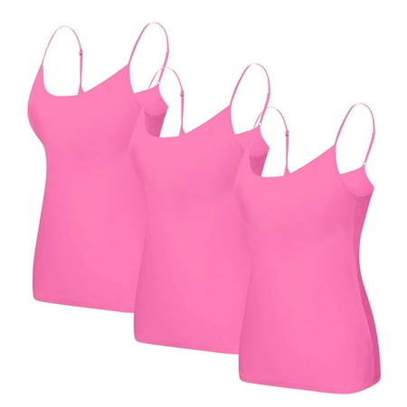 Ukumplol Tank Top for Womensleeveless Tops for Womenwomens Summer Tops Summer Tops Tank Top Yoga Gym Sleeveless Camisole Plus Size Underwear with Chest Pad S 6xlcute Tops for Women Hot Pink XL