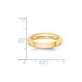thumbnail image 3 of 14k Yellow Gold 4mm Half Round Wedding Band Size 12.5, 3 of 4