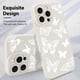 thumbnail image 3 of Funda de teléfono MZELQ para iPhone 16 Pro de silicona con forma de mariposa blanca, 3 of 6