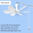thumbnail image 3 of Zecic Ceiling Fan USB Tent Fans for Camping Outdoor Hanging Gazebo Tents Ceiling Canopy Fan for DC 5V Compatible Battery Power, 3 of 20