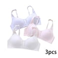 thumbnail image 2 of LYMAYTER Big Girls Bra Teens Back Closure Training Bra 9-15 Adjustable Strap Breathable Support, 2 of 8