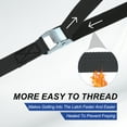 thumbnail image 4 of Uxcell Lashing Strap with Buckles, Cam Buckle Tie Down Straps for Cargo, Kayak, and Bicycles Black 5ft, 4 of 7