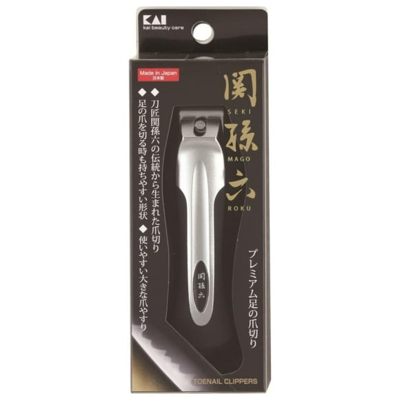 Cortauñas KAI de acero inoxidable japonés con lima de uñas lateral