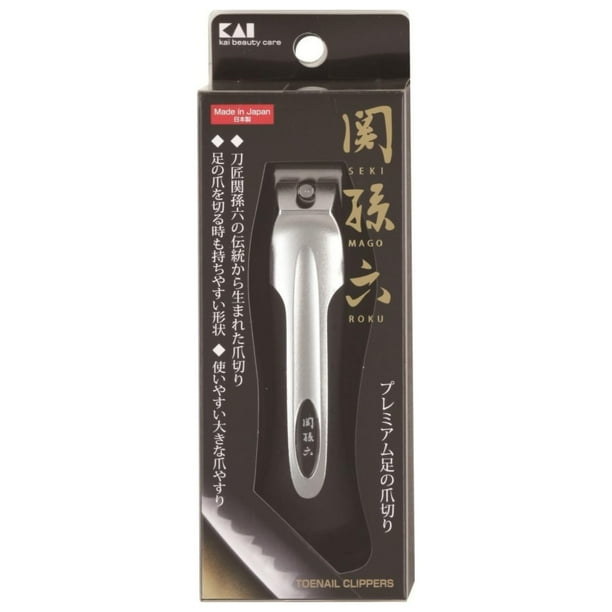 Cortauñas KAI de acero inoxidable japonés con lima de uñas lateral