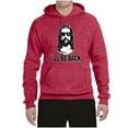 thumbnail image 2 of Wild Bobby Jesus: Ill Be Back Inspirational/Christian Unisex Graphic Hoodie Sweatshirt, Vintage Heather Red, Large, 2 of 5