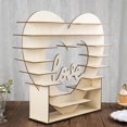 Efavormart 26" Heart Shaped 8Layer Double Sided Wooden Dessert Display