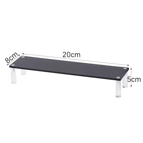 1-5 Tier Black Acrylic Display Stand for Collections, Clear Acrylic Pillar Ladder Storage Shelf for Cupcake, Car Model, Figure
