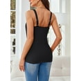 thumbnail image 4 of Charmo Womens Cotton V Neck Tank Tops Wider Adjustable Straps Camisole with Bra, 4 of 7