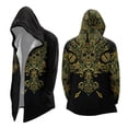 thumbnail image 3 of Lullu Boys Halloween Cardigan Coat Open Front Hoodie Graphic Long Jacket Outerwear, Black, 3 of 3