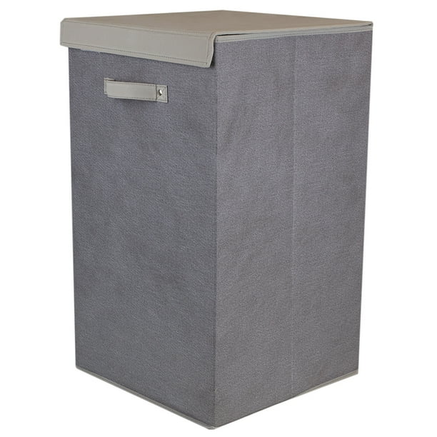 Kensington Collection Rectangular Faux Jute NonWoven Fabric Hamper