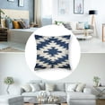 thumbnail image 5 of nygtbtfer  Shepardsville Decorative Throw Pillow Cover - Sofa Couch Cushion Cover - Boho Farmhouse Lumbar Pillow Cover  Dark Blue, Off White - Square  White, 5 of 7