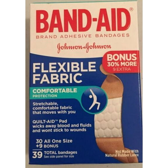BAND-AID Flexible Fabric Bandages, Extra Large 10 ea