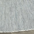 thumbnail image 3 of SAFAVIEH Courtyard Morven Chevron Stripes Indoor/Outdoor Area Rug, 6'7" x 6'7" Square, Grey/Navy, 3 of 6