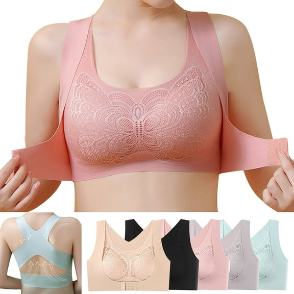 Paiwinds Women's Lace Suspender Sports Bra Without Underwire, Wide Straps for Shock Absorption, Fashionable for Yoga, Sports and Casual Wear