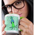thumbnail image 2 of 3dRose, Cute Green and Blue Squid, 11oz Two-Tone Green Mug, 2 of 7