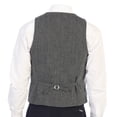 thumbnail image 2 of Gioberti Men's 6 Button Slim Fit Formal Herringbone Tweed Vest, 2 of 5