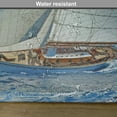 thumbnail image 5 of Ambesonne Nautical Place Mats Set of 4, Sailboat Regatta Race, Standard Size, Blue White Brown, 5 of 5
