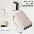 thumbnail image 5 of For Apple iPhone Air Wallet Case Magnetic Flip Cover 9-Card Slots Zipper Pocket With Detachable Shoulder Strap And Wrist Strap,Beige,For iPhone Air, 5 of 6