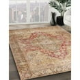 thumbnail image 3 of Ahgly Company Machine Washable Indoor Square Traditional Rust Pink Area Rugs, 5' Square, 3 of 7