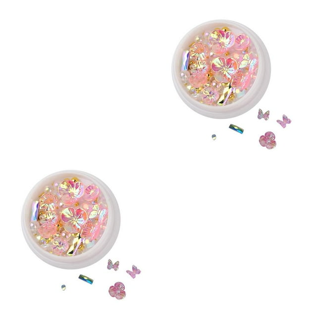 maskred 1/2/3/5 Art Crystal Flower Shining Rhinestone Pearl Sequin Rhinestone Manicure Decoration No.1 2PCS