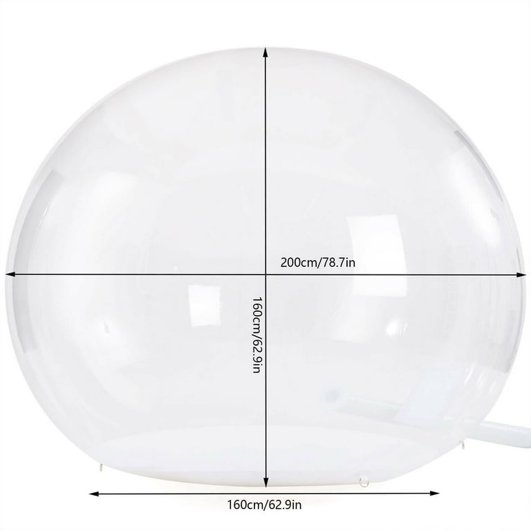 Anqidi 6.56ft Inflatable Bubble Tent, Transparent D-Ring Dome Bubble House w/ Blower for Indoor Outdoor 300W, Men's, Size: 78.7 x 62.9, Clear