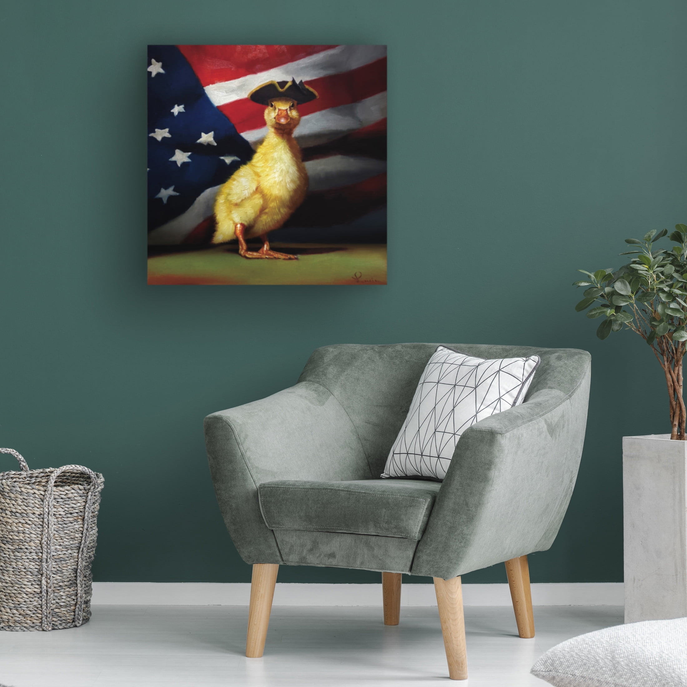 Canvas Wall Art - Lucia Heffernan 'The Patriot' Wall Art for Living Room, Bedroom, or Office Décor by Trademark Fine Art - 24 x 24 Inches