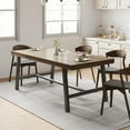 thumbnail image 3 of Industrial Dining Table for 6-8, 78.7" Long Wood Table with Metal Frame for Kitchen & Dining Room（Only Table）, 3 of 7