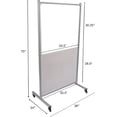 thumbnail image 5 of Store Rolling Mobile Magnetic Whiteboard Room Divider Dry Erase Board for Home or Classroom (Combo Whiteboard/Tackboard, 40" W x 72" H), 5 of 9