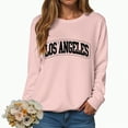 thumbnail image 2 of Towmus Women's Oversized Sweatshirt Los Angeles California Oversized Crewneck Pullover Hoodies Casual Knit Graphic Casual Tops Sweater, 2 of 5