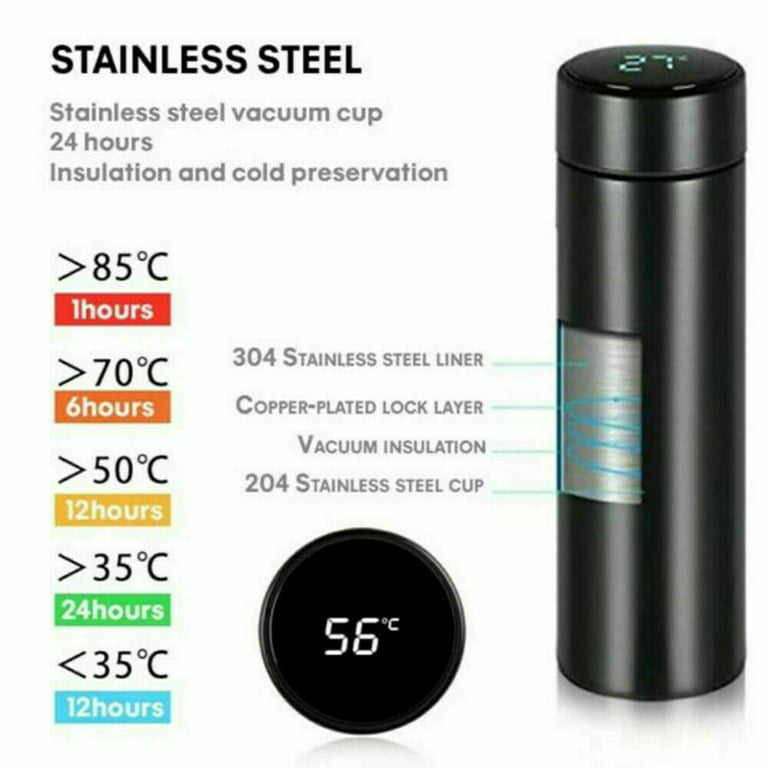 600ml 1000ml Smart Sports Water Bottle with LED Temperature Display Tea  Coffee thermos 304 SUS Smart Insulated Water Bottles - AliExpress
