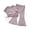 AB25 Purple, variant on Tisuna Girls Summer Outfit Set Toddler Solid Color Short Sleeve Crew Neck Tops And Pants Set Breathable Lightweight Little Girls 2 Pieces Holiday Street Casual Wear Army Green Size 2-3 Years